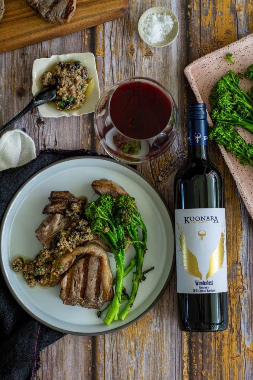our Wanderlust Cabernet Sauvignon with Lamb Chops Foriana for a bold, flavour-packed meal.
